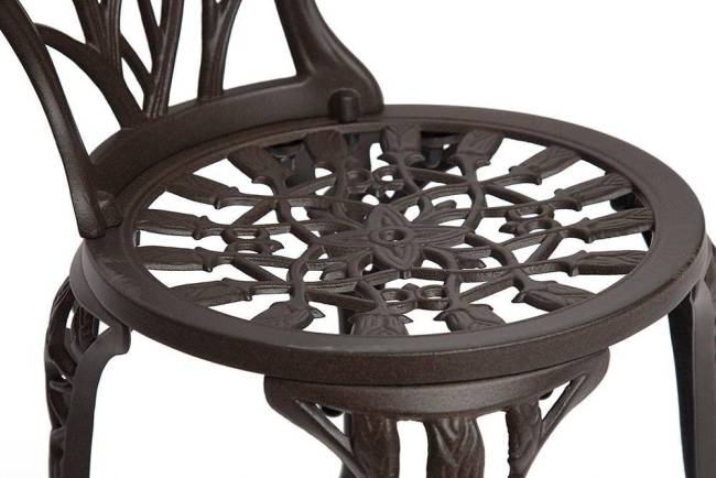 Комплект Secret de Maison Waltz of Flowers/Вальс Цветов (стол+2 стула) алюминиевый сплав, D60/H67, 47х41х86см, бронзовый бронза/bronze алюминиевый сплав