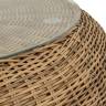 "Барселона" журнальный столик из искусственного ротанга, цвет соломенный