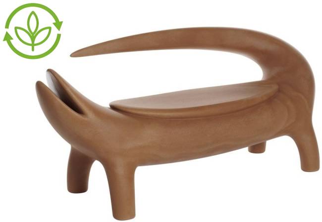 Диван из биопластика Big Kroko Special земля Саванны 1670х630х750 мм