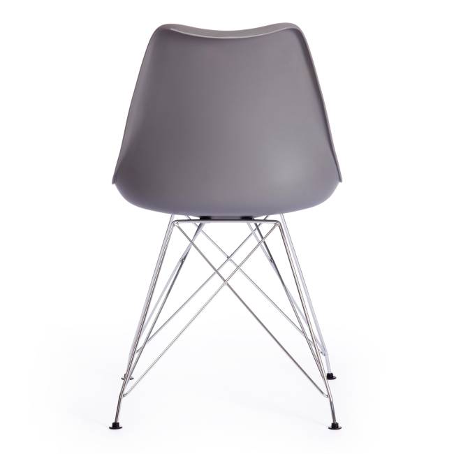 Стул TULIP IRON CHAIR (mod.EC-123) металл/пластик, 54,5*48*83,5см, серый (Комплект из 4 шт.) серый металл/пластик