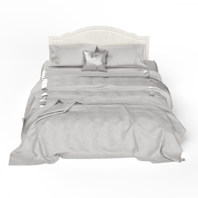 Кровать 1600 Ливерпуль 11.08 цвет ясень ваниль/белый