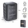 Компостер Prosperplast Compogreen 320 л черный (простая упаковка)