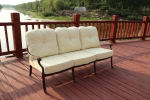 Диван трехместный Madrid из литого алюминия