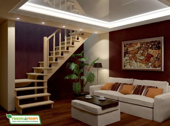 Деревянная лестница К-031м/4 Деревянная лестница К-031м/4