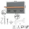 Вешалка с полкой на шесть крючков Октава цвет серый графит/дуб крафт золотой Вешалка с полкой на шесть крючков Октава цвет серый графит/дуб крафт золотой