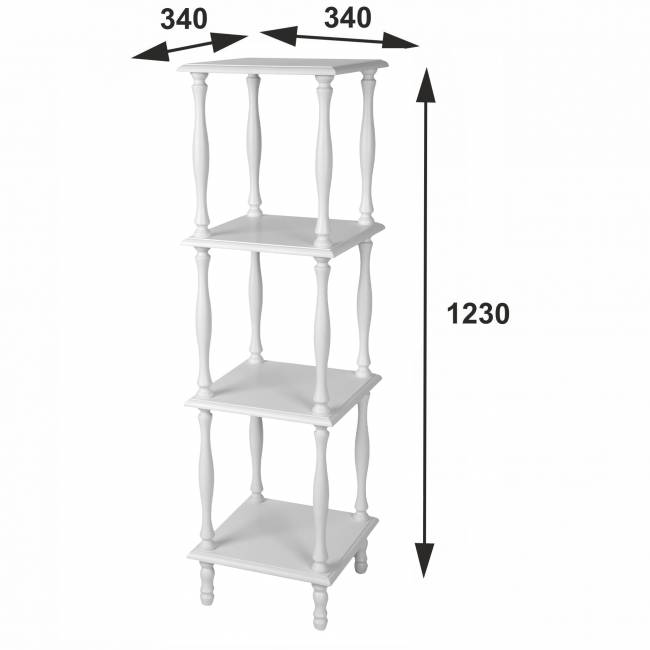 Этажерка П 8 белый Этажерка П 8 белый