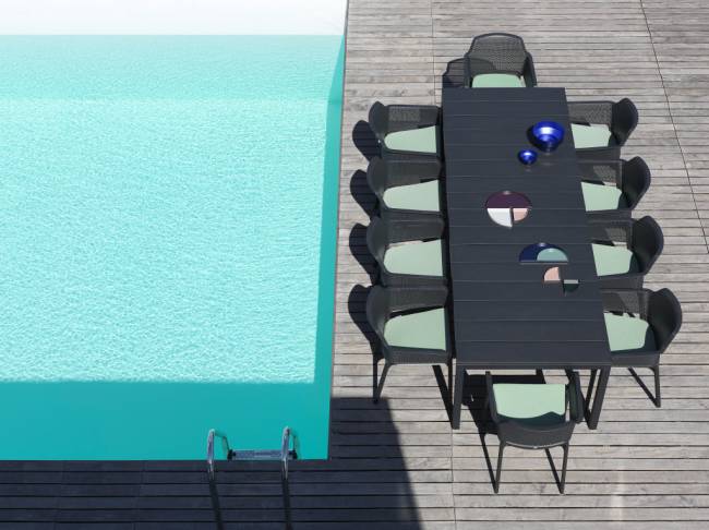 Стол пластиковый раздвижной Rio 210 Extensibile антрацит 2100-2800х1000х760 мм Стол пластиковый раздвижной Rio 210 Extensibile антрацит 2100-2800х1000х760 мм