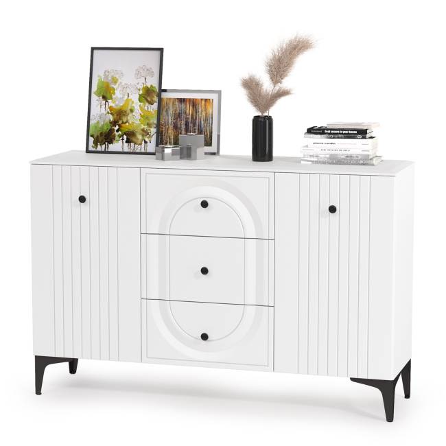 Стенка для гостиной Валенсия № 122 цвет белый шагрень