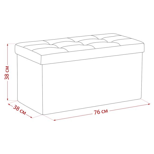 Пуф Leset Леда складной с крышкой Velutto 43