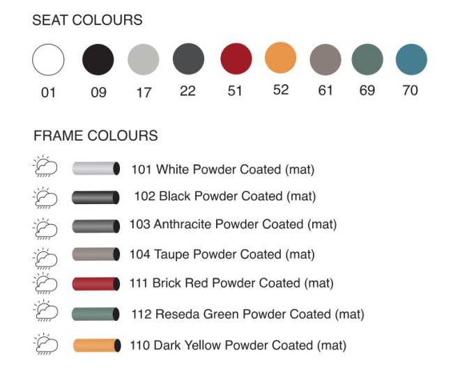 Кресло барное пластиковое Globe-K Bar черный 610х580х1120 мм