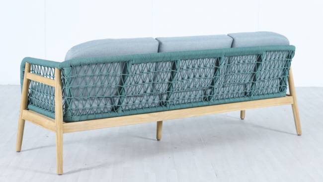 Диван деревянный трехместный Cambria натуральный, мальмо 1991х715х722 мм