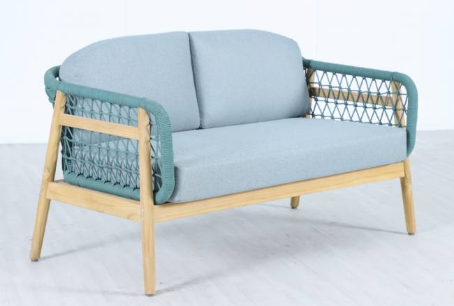 Диван деревянный двухместный Cambria натуральный, мальмо 1391х715х722 мм