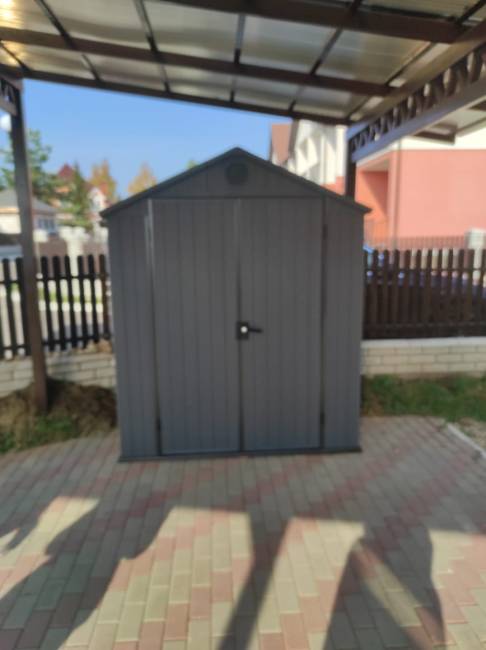 Сарай "Дарвин 6х6" (размеры 183 х 182 см), серый