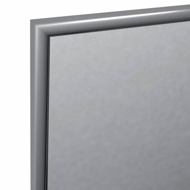 Зеркало настенное в раме Сельетта-5, глянец серебро 150 см х 50 см