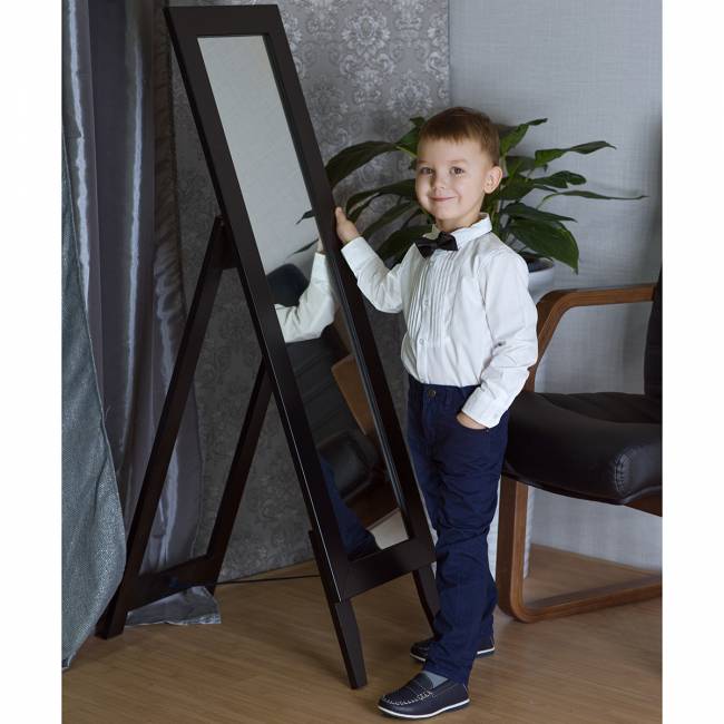 Зеркало напольное BeautyStyle 1 черный 130 см х 35 см