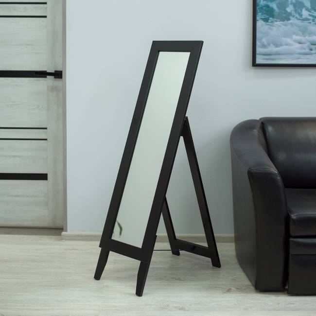 Зеркало напольное BeautyStyle 1 черный 130 см х 35 см