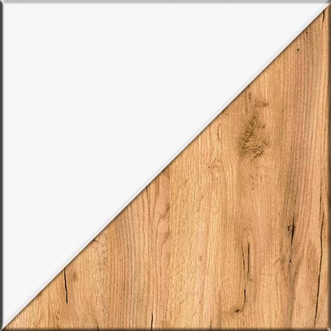 Тумба под ТВ Остин 16.47 цвет белый шагрень/дуб крафт золотой