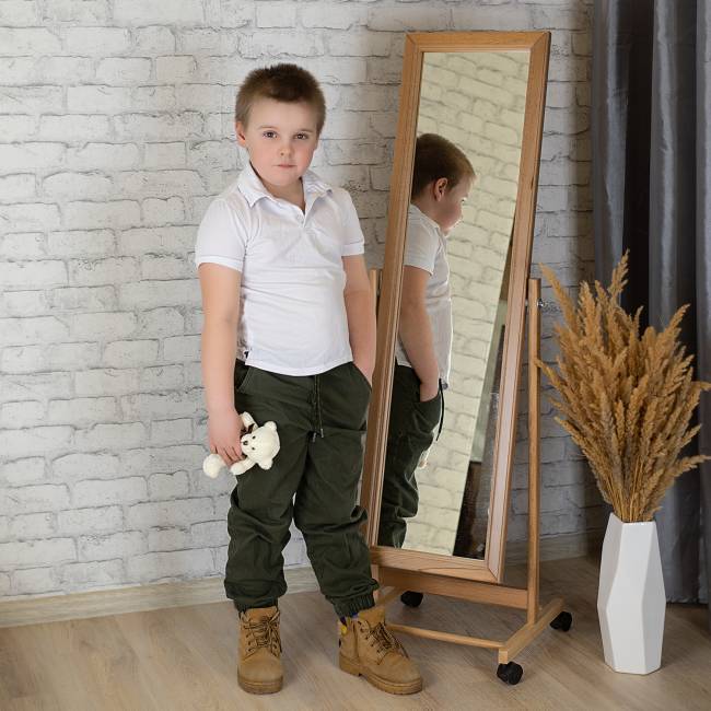 Зеркало напольное BeautyStyle 27 светло-коричневый  135 см х 42,5 см
