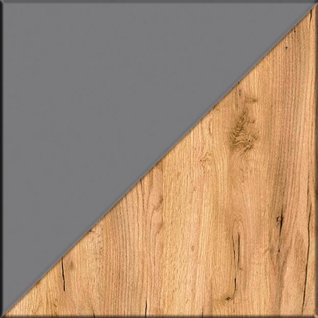 Полка настенная Остин 16.484 цвет серый графит/дуб крафт золотой