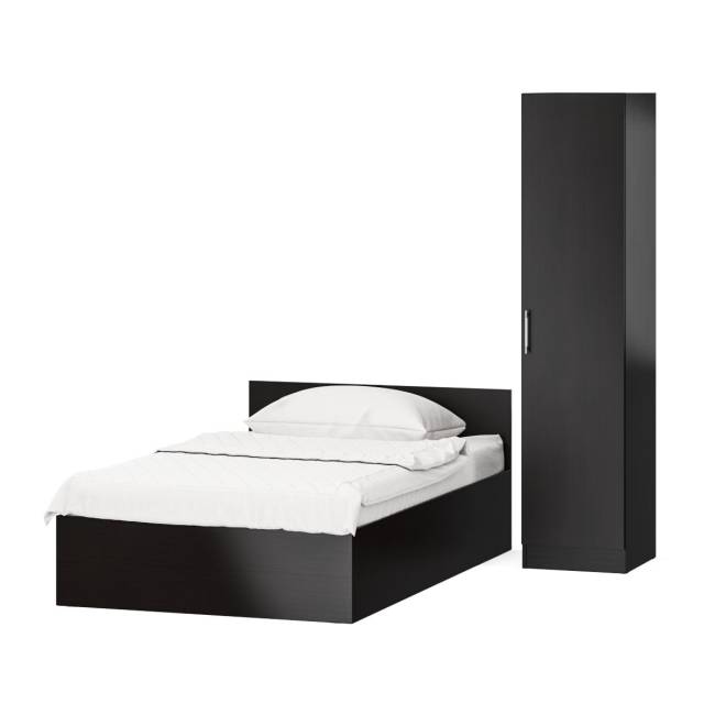 Кровать односпальная 1200 с пеналом Стандарт цвет венге