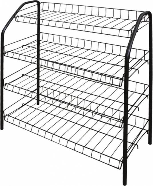 Этажерка для обуви ЭТ1 арт. ЭТ1/Ч 4 полки, черный Этажерка для обуви ЭТ1 арт. ЭТ1/Ч 4 полки, черный