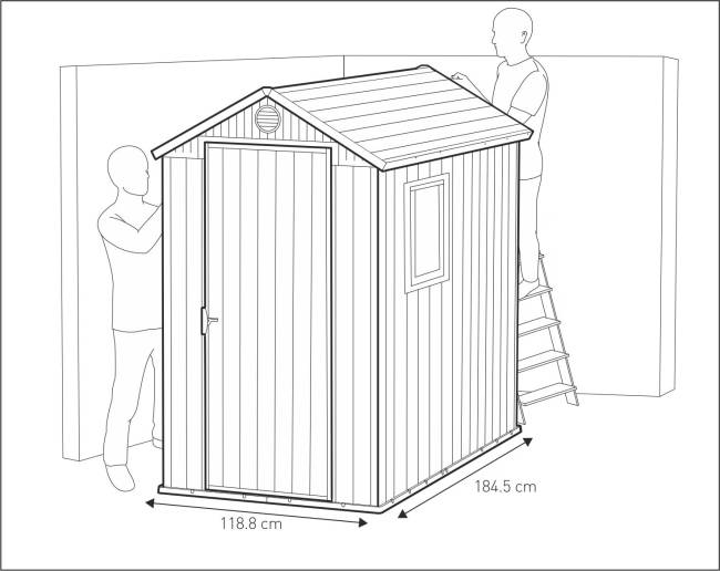Сарай "Дарвин 4х6" (размеры 118 х 184 см), коричневый Сарай "Дарвин 4х6" (размеры 118 х 184 см), коричневый