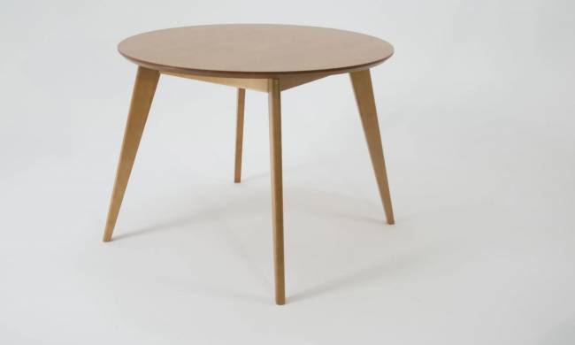 Стол Сканди К 100 натур со стульями Франк натур рогожка серый