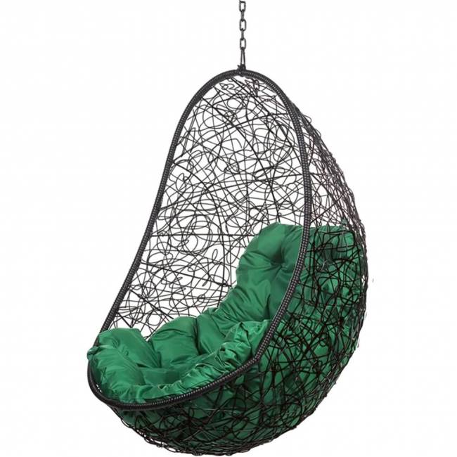 Кресло подвесное "Easy BS" зеленая подушка