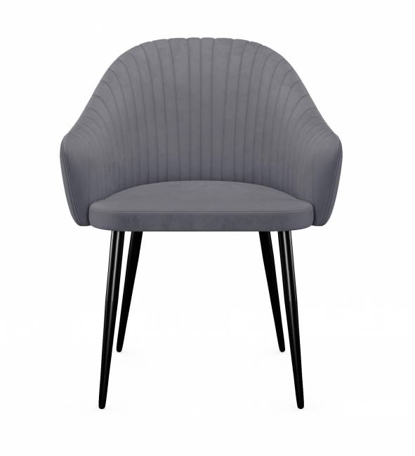 Стул DikLine 439 поворотный, C56 серый, ножки черные