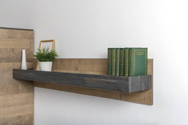 Два комода с дверками и ящиками и навесная полка Трувор цвет дуб гранж песочный/интра Два комода с дверками и ящиками и навесная полка Трувор цвет дуб гранж песочный/интра