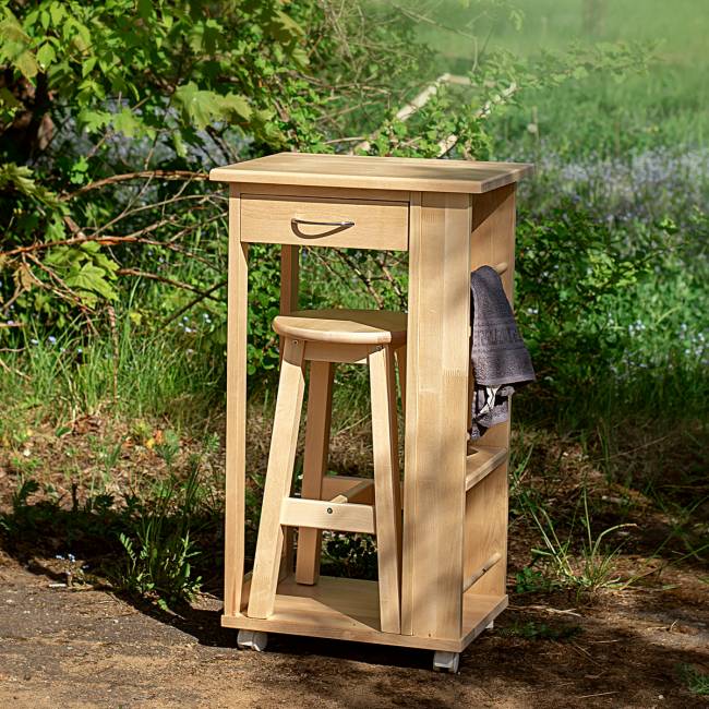 Тумба с табуретом лак