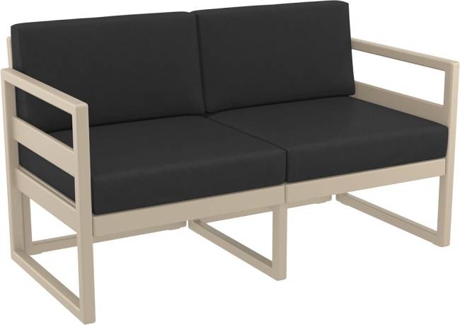 Комплект пластиковой мебели Mykonos бежевый, черный