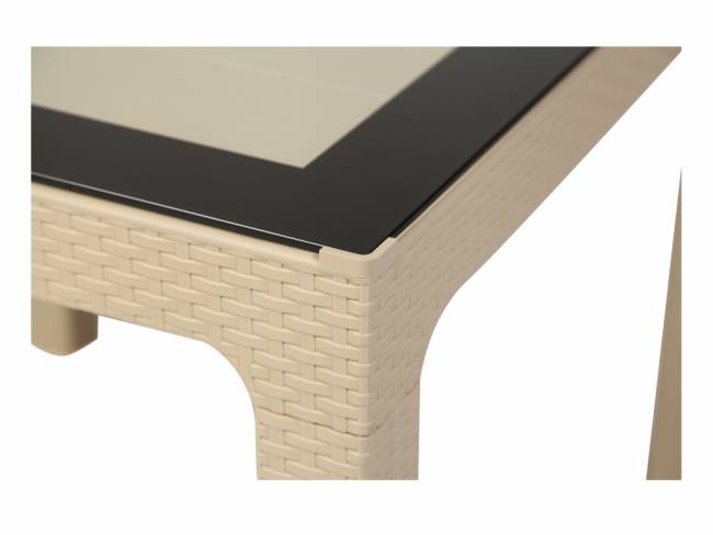 Стол пластиковый Arizona кремовый 900х900х760 мм