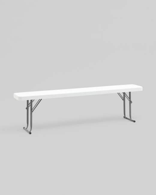 Скамейка складная 152*25*42 см белая
